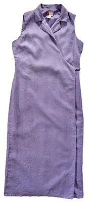 Vestido envolvente de lino “JM” Jennifer Moore forrado 12P Foto 1 de 4