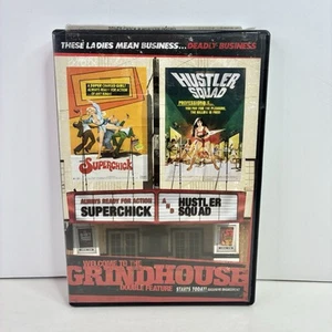Welcome to the Grindhouse Double Feature Super Chick Hustler Squad (DVD) RARE - Afbeelding 1 van 4