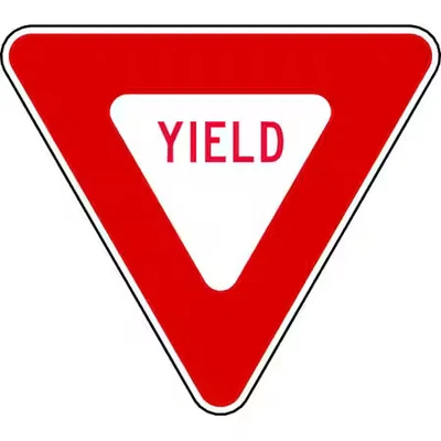 Lyle R1-2-12Ha Yield Traffic Sign, 12 In Height, 12 In Width, Aluminum, - Image 1 of 2