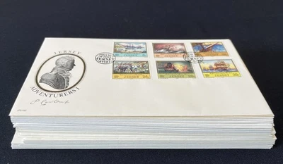 Jersey 1980s Art Aviation Ships FDC Covers (40 Items) DA218 - Image 1 of 4