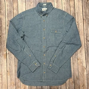 Taylor Stitch Selvedge Denim Shirt Mens 42 Blue Jean USA Made Huckberry READ - Picture 1 of 8