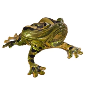Glas Frosch grün schwarze Punkte Figur 2 3/4" - Bild 1 von 5