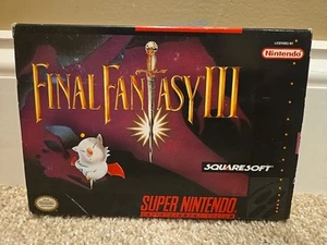 Final Fantasy III (SNES Super Nintendo, 1994) 3 CIB Complete Box - Picture 1 of 11