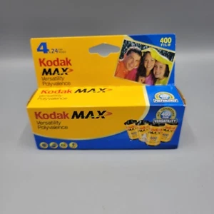 Kodak Max Versatility 35mm Film 400 4-Pack 24 Exposure Rolls For Photos EXPIRED - Picture 1 of 6