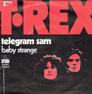 T. Rex – Telegram Sam / Baby Strange 7 Vinyl NETHERLANDS PS - Picture 1 of 2