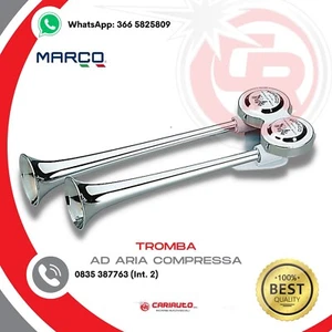 Avvisatore Tromba Omologato Camion Montaggio Esterno Bitonale Suono Unico - Foto 1 di 3