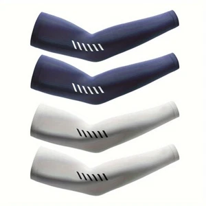 2 pares de fundas de brazo de enfriamiento para protección solar UV deportes al aire libre para hombres mujeres - Imagen 1 de 20