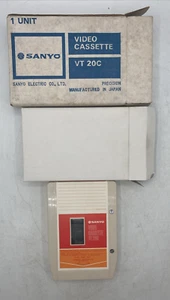Sanyo V-Cord VT-20C Video Cassette Japan Early Recorded In 1974 Boxed Vintage - Bild 1 von 11