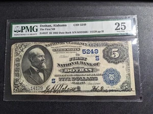 1882 5 $ FNB DOTHAN ALABAMA RARE PMG 25 Fr.537 - Bild 1 von 3