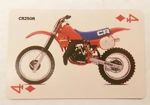 Vintage 1980er Honda CR250R Dirt Bike Motorrad Sammlerstück Spielkarte - Bild 1 von 1