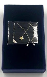 Swarovski Symbolica Drop Earrings Moon and Star, Blue, Mixed Metal 5627351 - Picture 1 of 2