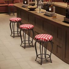 Set of 2 Bar Stools, 25.5In Counter Chairs, Country Style Industrial