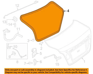 NISSAN OEM 13-16 Altima Trunk Lid-Weatherstrip Seal 848309HS0A - Picture 1 of 2
