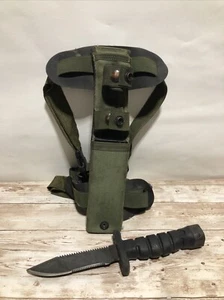 Ontario USA ASEK Fixed Blade Aircrew Survival Knife Molle Nylon Leg Sheath - Picture 1 of 22