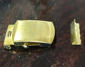 2pcs Gold Military G.I. TYPE WEB BELT BUCKLE & TIP PACK 1 Inch - Picture 1 of 5