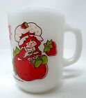 VINTAGE Frosted Glass Strawberry Shortcake Mug Anchor Hocking American Greetings