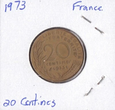 20 французских сантимов 1973 г. - Изображение 1 из 4