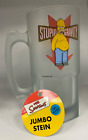The Simpsons 2002 Homer Simpson Stupid Gravity Frosted Jumbo Stein New With Tag