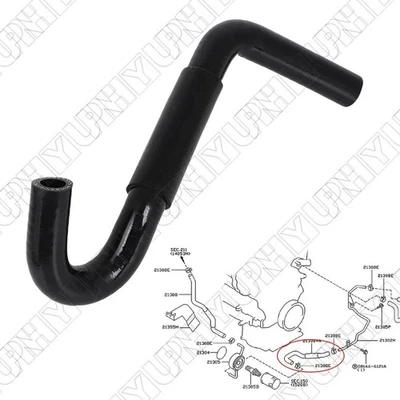 1 Set Oil Cooler Hose Rubber 21306AQ805 For Infiniti 2003 - 2008 3.5L AWD Models - Image 1 of 4
