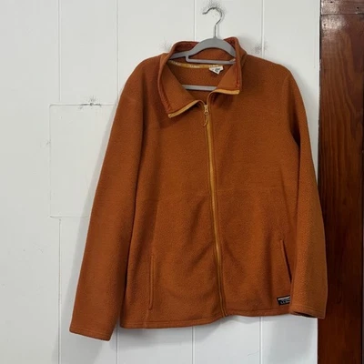 Chaqueta para mujer L.L.Bean 3X Plus naranja polar cremallera completa acogedora capa cálida Foto 1 de 4