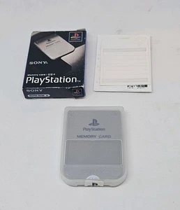 PS1 MEMORY CARD SCPH-1020 Grau OVP Sony Playstation Official - Bild 1 von 6
