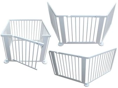 Absperrgitter / Türgitter / Laufgitter / Treppenschutzgitter 186 bis 368cm weiss - Bild 1 von 4