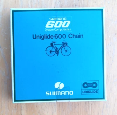 Vintage NOS NIB Shimano Uniglide 600 Bicycle Chain 1/2 X 3/32 GOLD Made In Japan - Image 1 of 4