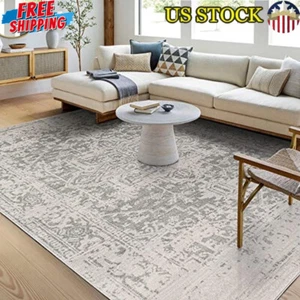 Medallion Area Rug Easy Clean Kid Pet Friendly Living Room Machine Woven - Picture 1 of 5