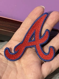 Atlanta Braves "A" World Series MLB Baseball Embroidered Iron On Patch 3x3 INCH - Picture 1 of 3