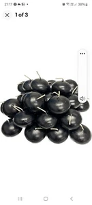 Premium Black BOLSIUS Floating Candles x 30 - 5h Burn - Vegan - Free P&P - Picture 1 of 5