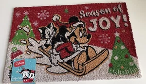 Tappetino Disney Minnie Mouse e Berlioz sulla slitta stagione natalizia cocco 18x28" - Foto 1 di 10