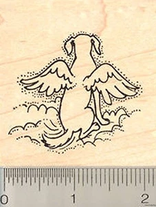 Estampilla de goma para perro ángel montada en madera G7003 cachorro canino - Imagen 1 de 1