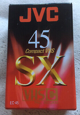 JVC 45 Compact VHS Tape SX VHS-C PAL / SECAM  45 / 90 Min EC-45 • 4.99£