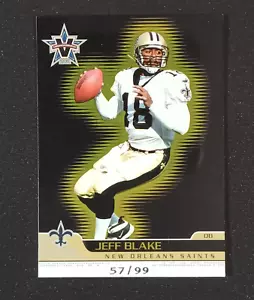 2001 Pacific Vanguard Gold /99 #58 Jeff Blake - New Orleans Saints - Picture 1 of 2