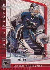 2001-02 BAP Memorabilia Chicago Sun Times Ruby #201 Miikka Kiprusoff