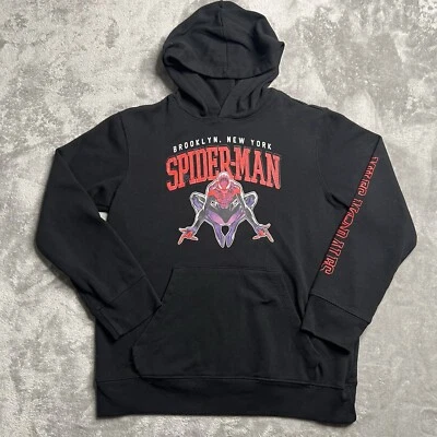 SpiderMan Miles Morales Sudadera con Capucha Juvenil Grande Negra Estampado Gráfico Marvel Sudadera Foto 1 de 4