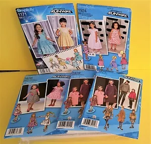 Set Simplicity 1171 1670 1924 2876 5x Runway Mädchen Kleid Mantel Schnittmuster Gr.4-8 - Bild 1 von 9