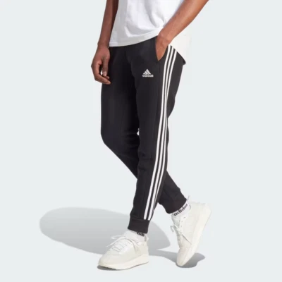 Pantalón de chándal Adidas 2XL Essentials cónico de 3 bandas para hombre negro blanco IB4030 Foto 1 de 4