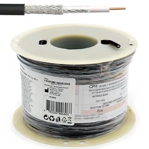 RG58-PVC-50-IT RG58U 50m (194ft) Low Loss RF Coaxial Cable 50 Ohm - Bild 1 von 5
