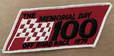 Vintage MEMORIAL DAY 100 Off Road Race 1979 Embroidered Patch - Image 1 of 2