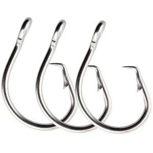 25pcs Tuna Circle Hook stainless steel Fishhook Big Game sea Fishing Hook 39960D - Picture 1 of 19