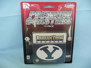 Brigham Young BYU COUGARS  Premium Coaster Set 10 PACK COASTERS    NIP   by RICO - Picture 1 of 2