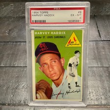 1954 Topps Harvey Haddix #9 *Cardinals* PSA 6 EX-MT