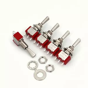 5 pz SH T8014A-UHBQ 3 pin maniglia piatta momentanea MOM-OFF-MOM mini interruttore - Foto 1 di 5