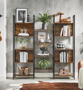 Bücherregal Raumteiler Standregal 14 Ablagen Metallgestell VASAGLE LLS107B01 - Bild 1 von 8