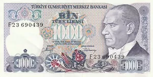 Turkey 1986 1000 Lirasi P196 #4 - Picture 1 of 2