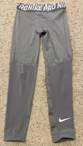 Boy's NIKE PRO Training PANTS Size M Dri-Fit Gray BV3516 Z23 - Picture 1 of 6