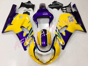 Yellow Purple Alstare ABS Injection Bodywork Fairing Kit for GSXR600/750 2001-03 - Picture 1 of 6