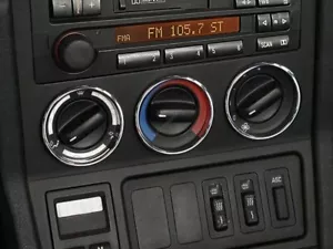 Per Bmw Z3 1995-2000 Anelli in Alluminio Lucidato per il Pannello di Controllo - Picture 1 of 13