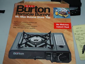 *** Burton Mr Max Butan Herdplatte mit Tragetasche schwarz Neu im Karton *** - Bild 1 von 5